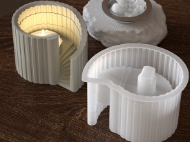 Molde silicona portavelas escalera